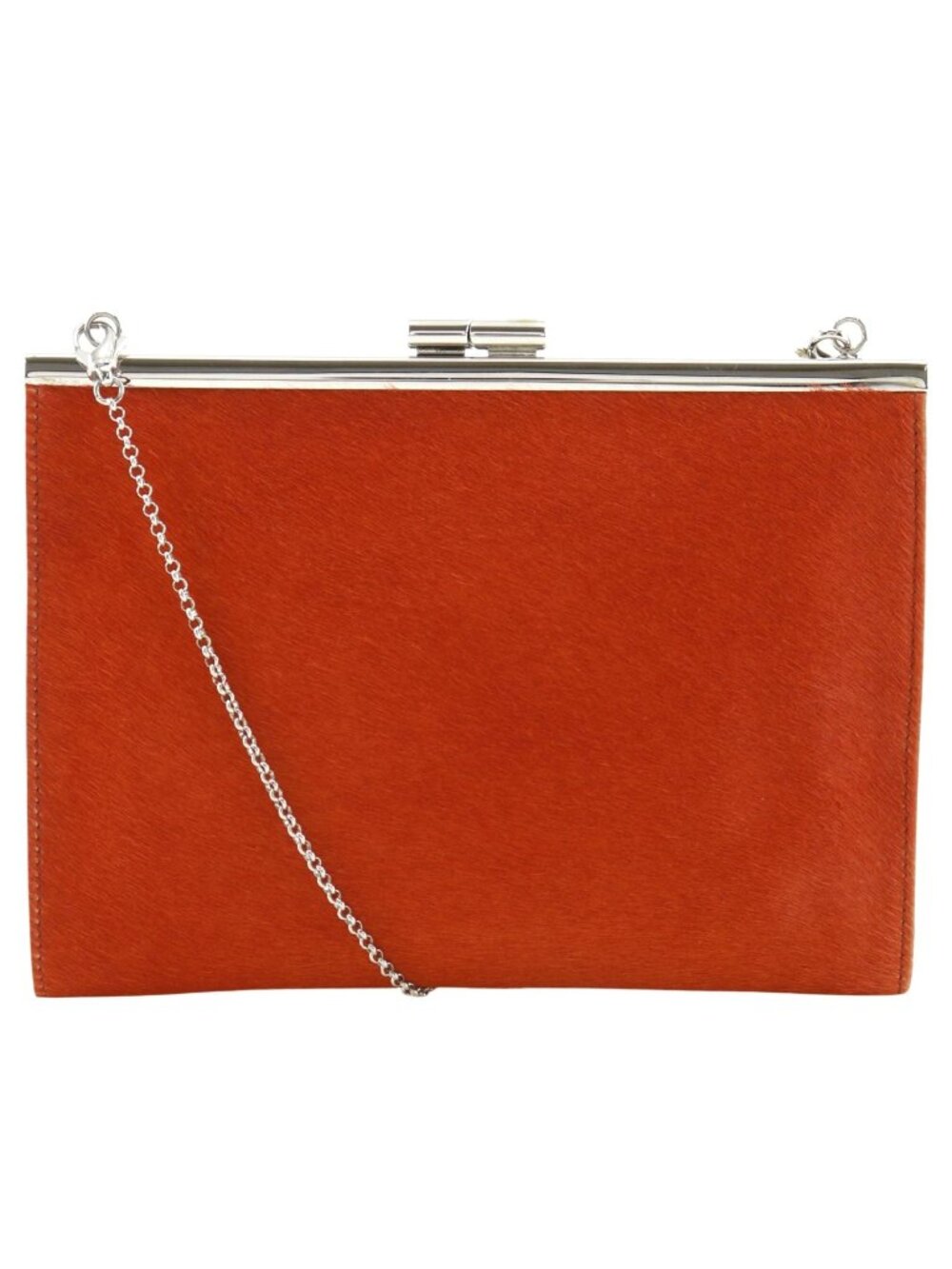 Bvlgari Chain Shoulder Party 2-Way Clutch Calf Hair